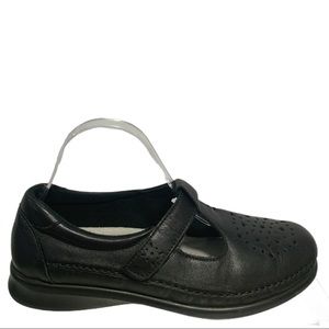 SAS Willow Moccasins Black Leather TriPad Comfort Shoes Size 10N